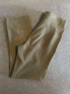 Contempo Pants Green Pockets Zip Velvet Straight Leg Corporate Womens Size S - Picture 1 of 8