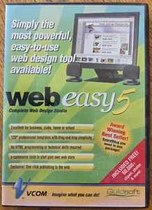 VCOM WebEasy 5 COMPLETE WEB DESIGN STUDIO CD 2004 windows software version 5.02 - Picture 1 of 6