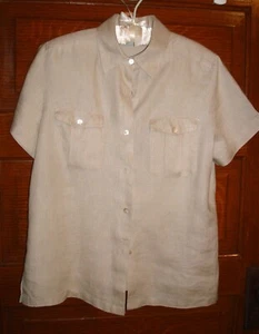 Women's Blouse / Shirt Marsh Landing 100% Linen - Picture 1 of 1