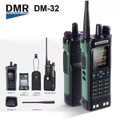 Baofeng DM-32 10W High Power DMR Digital Walkie Talkie GPS Type-C Two Way Radio - Image 1 of 4