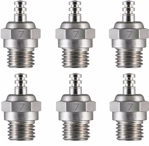 New O.S. #7 Single Medium Hot Air Glow Plug (6 Pcs) # 71607100 - OSMG2713 - Picture 1 of 1