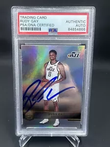 Rudy Gay Signed 2021-22 Donruss Elite IP Auto PSA/DNA Utah Jazz - Picture 1 of 2