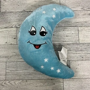 Kelly Toys plush Blue Crescent Moon And White Star 9” Adorable Mouth Lashes - Picture 1 of 5