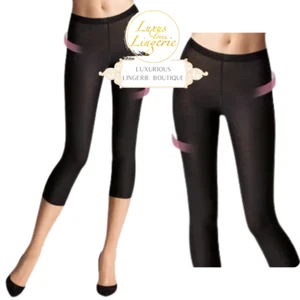 COTTON CONTOUR FORMING CAPRI By Wolford S Black Shape Pants - Picture 1 of 2