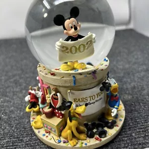 2002, Mickey Mouse Walt Disney World Ears To You Snow Globe WORKING READ Desc - Picture 1 of 8