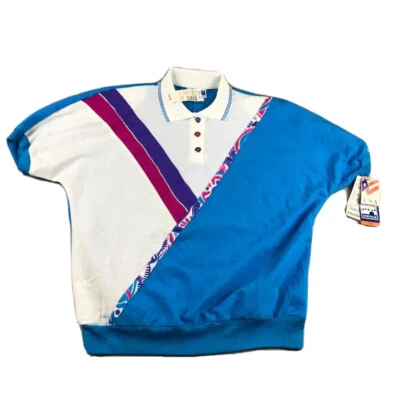 VTG Cape Cod Windbreaker Womens 18 Blue Retro Kaleidoscope Sportswear Jacket NWT - Image 1 of 4