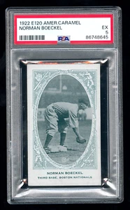 1922 E120 American Caramel Norman Tony Boeckel PSA 5 Pop 3 Boston Braves HQ Card - Bild 1 von 2