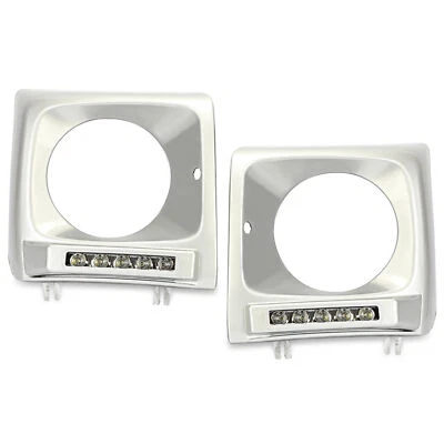 LED DRL Silver Headlight Bezel For Mercedes Benz W463 G-Class G500 1990-2018 - Imagem 1 de 4