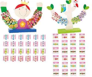 Childrens Watches Girls Boys Display Refill Owl Princess Colourful Wooden Time - Picture 1 of 7