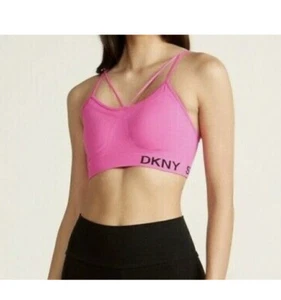 MSRP $39 Dkny Sport Seamless Strappy Low-Impact Sports Bra Size Small - Picture 1 of 4