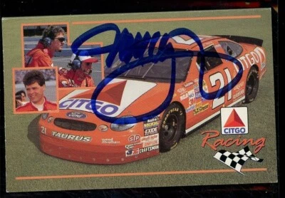 Citgo 1998 Nascar Winston Cup Series Calendario de Bolsillo Michael Waltrip Autógrafo Foto 1 de 2