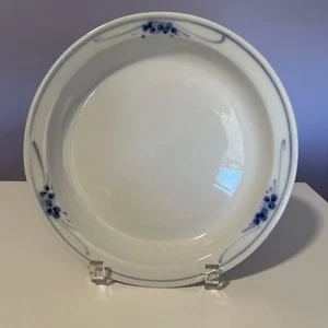 Vintage Round Ceramic Serving Plate Cobalt Blue & White Trim Berries 9” Round - Picture 1 of 11