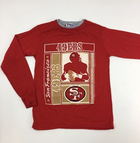 San Francisco 49ers Vintage Youth Pajamas PJ Top Shirt Cover