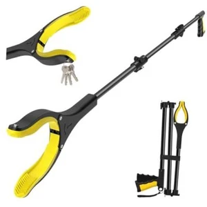 Extra Long Grabber Reacher Tool,Foldable Trash Pick Up 44 Inch Yellowblack - Picture 1 of 7