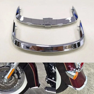 Borde de punta de guardabarros delantero inferior + trasero cromado para Harley Softail Deluxe FLSTN 05-17 Foto 1 de 4