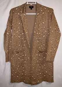 Neu in Verpackung G by Giuliana Damen-Cardigan Staubtuch Leopardenmuster Sandelholz Medium - Bild 1 von 5