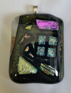  Schöner handgefertigter dichroitischer Kunstglas Anhänger - Bild 1 von 4