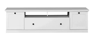 Lowboard beleuchtet TV-Schrank Fernsehschrank Fernsehtisch Landhausstil weiß LED - Bild 1 von 13