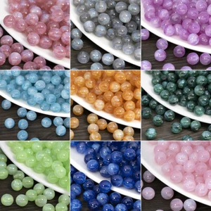 Starry Sky Sparkling Resin Round Beads Acrylic DIY Necklace Bracelet Accessories - Picture 1 of 40