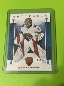 2022-23 Artifacts Panthers Spencer Knight Autumn Parallel Card /75 - Picture 1 of 3