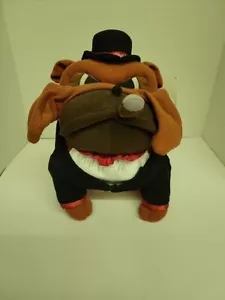 Peluche Bulldog cane smoking vintage 1997 Sigaro Aficionado 12" Xonex nuovo con etichette - Foto 1 di 8