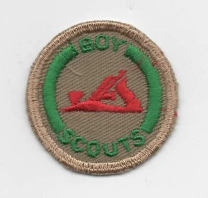 Wood Worker Merit Badge (Canadian), Embroid. on Rough Twill, C/E (1950's), Mint - Picture 1 of 2