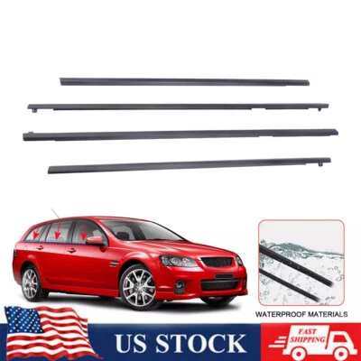 4x Sello de moldura de ventana de puerta exterior para Chevrolet SS 14-17 Pontiac G8 08-09 Foto 1 de 4