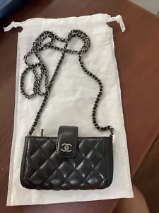 Chanel Quilted Mini Phone Holder Crossbody - Picture 1 of 14