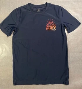 GAP Kids Swim Rash Guard, Short Sleeve, Navy Blue/Graphics, Size: M (8-9) USED - Picture 1 of 9