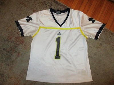 UNIVERSITY OF MICHIGAN #1 FOOTBALL JERSEY Wolverines Adidas WOMEN'S LARGE - Image 1 of 4