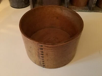 Antique Wooden Measure - C. A. Wilkens Henniker N. H. 7" Dia. x 4 1/2" H. - Image 1 of 4
