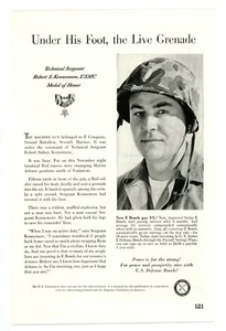 Sergeant Kennemore, Medal of Honor, Koreakrieg U.S. Defense Bonds Magazin Anzeige - Bild 1 von 1