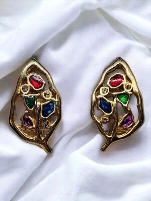 PENDIENTES HOJA ACRÍLICO MULTICOLOR CLIP-ON  Foto 1 de 4