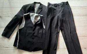 Anzug Schwarz 98 - 3 teilig, Sakko, Hose, Weste - Bild 1 von 4