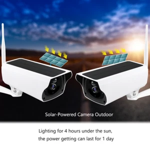 USA Seller Solar Power Outdoor Wireless 2MP HD 1080P Security Video WiFi Camera - Picture 1 of 7