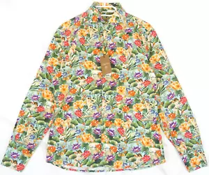 Stenstroms Slimline Floral Colorful Print Casual Shirt Men's Slim Fit Size M - Picture 1 of 7
