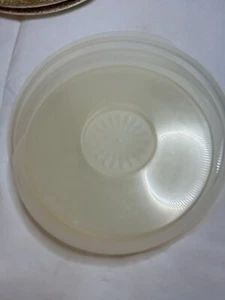 3 Nordic Ware Covered Bowl Set REPLACEMENT LIDS ONLY Clear Sheer USED - Picture 1 of 3