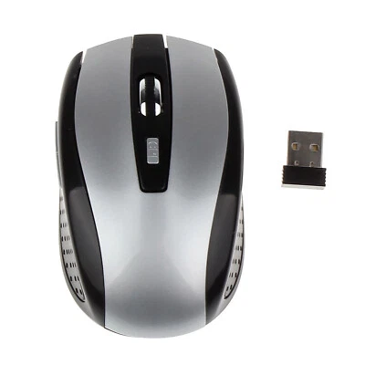 2.4GHz WIRELESS MOUSE SCROLL SLIM CORDLESS  USB DONGLE OPTICAL FOR MAC PC LAPTOP - Image 1 of 4