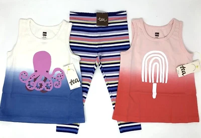 Lote de tanques y leggings pulpo paleta pulpo 18-24 meses colección té niñas nuevo con etiquetas Foto 1 de 4