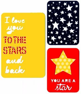 Sizzix Thinlits Stars 3pc #659756 Retail $29.99 by Rachel Bright NIP Retired - Picture 1 of 7