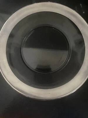 Placa de vidrio con borde plateado vintage Foto 1 de 3