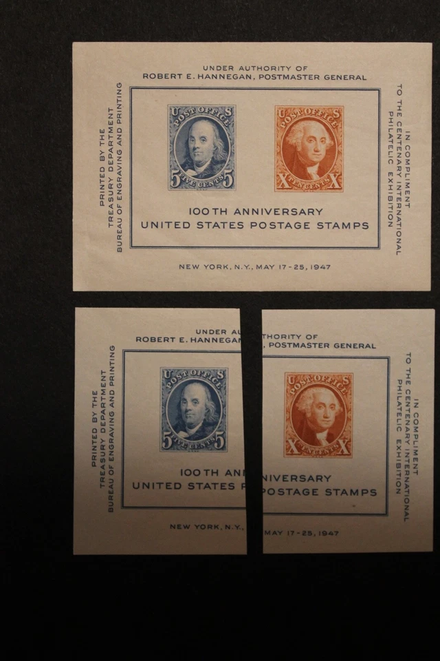 US Stamps 948 and 948a/b Centenary international Philetelic Expo S/S - Image 1 of 1