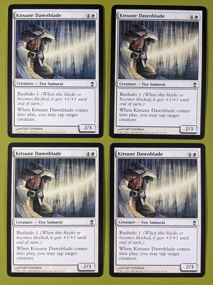Kitsune Dawnblade x4 Saviors of Kamigawa 4x Playset Magic the Gathering MTG - Image 1 of 1