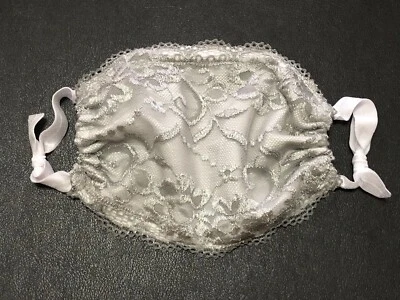 Washable Reusable Shining Lace Face Mask With Cotton Filter Pocket  - Image 1 of 4