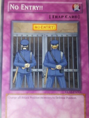 No Entry!! GLAS-EN064 YuGiOh! Trap Gladiators Assault Unlimited Edition  - Image 1 of 2