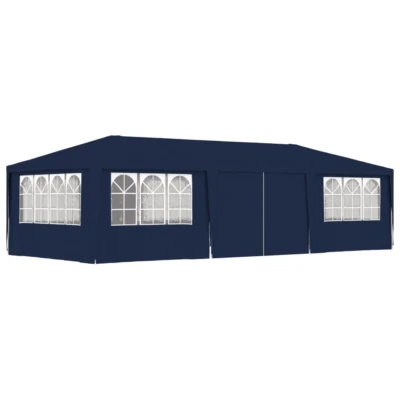NNEVL Professional Party Tent with Side Walls 4x9 m Blue 90 g/m² - Image 1 of 4