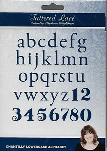 TATTERED LACE Cutting Die - CHANTILLY LOWERCASE ALPHABET - Picture 1 of 2