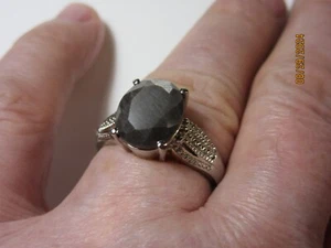 Natürlicher Silber Saphir Oval Ring Größe 10 Edelstahlfassung NSSSR-15-10 - Bild 1 von 8