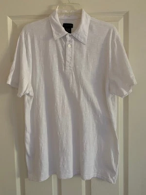 JF J.Ferrar Polo Shirt White Size Medium Short Sleeve 100% Cotton - Image 1 of 4