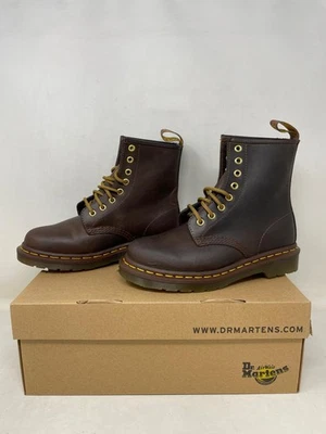 Dr. Martens Unisex 1460 8 Eye Leather Boot, Women: 5/ Men: 4, Crazy Horse Brown - Image 1 of 4